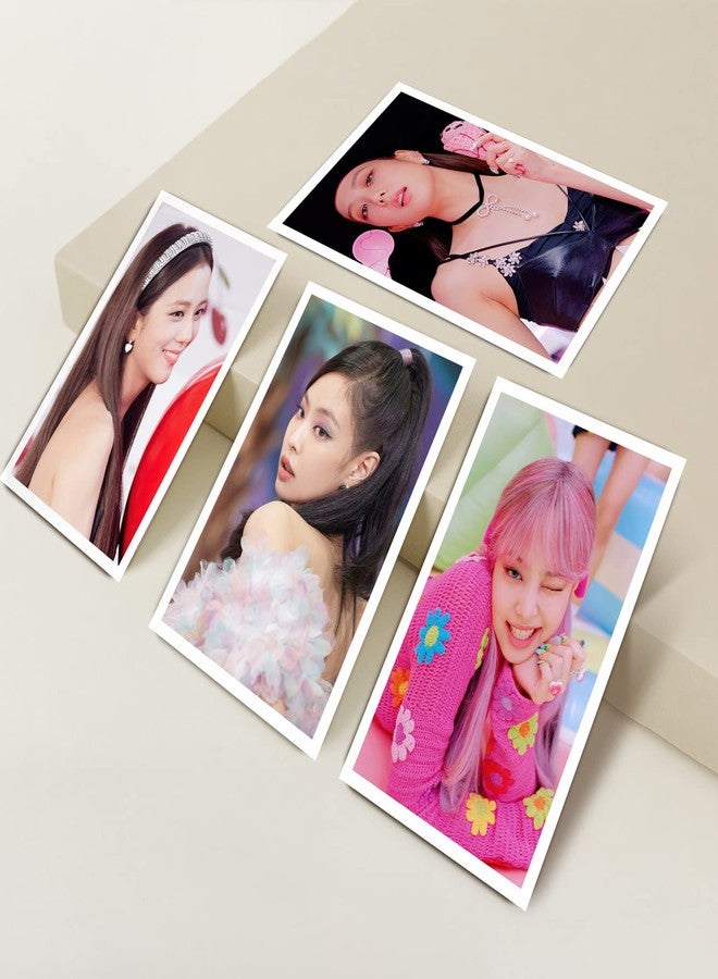 NS Trading Black-pink Ice Cream Song Pack White Border Photocards (Set of 8) 350 GSM Card Glossy Laminated - Image 2